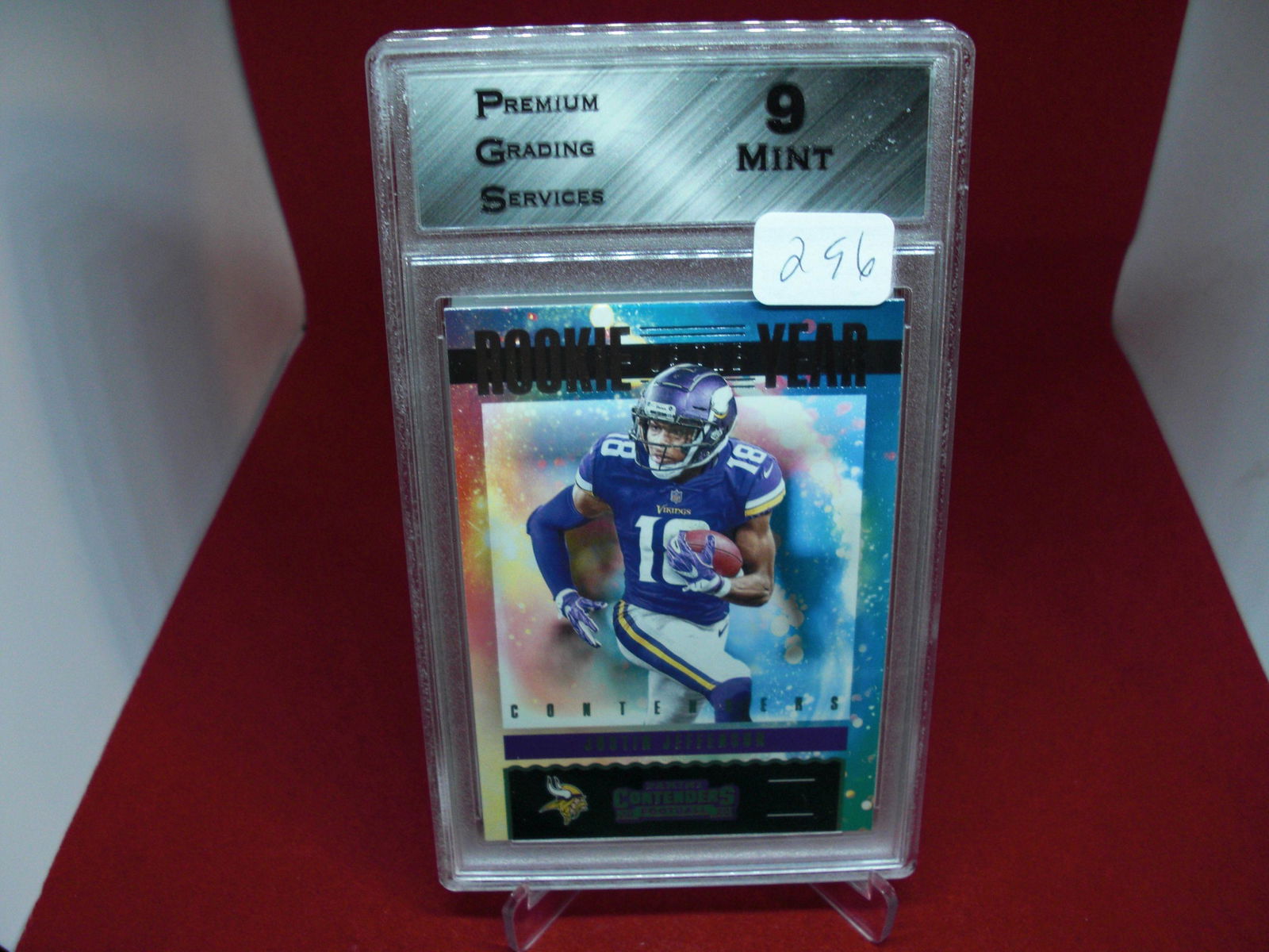 pgs graded justin jefferson mint 9 (1 of 1)