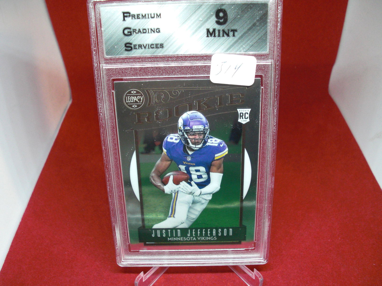 pgs graded justin jefferson rookie mint 9 (1 of 1)