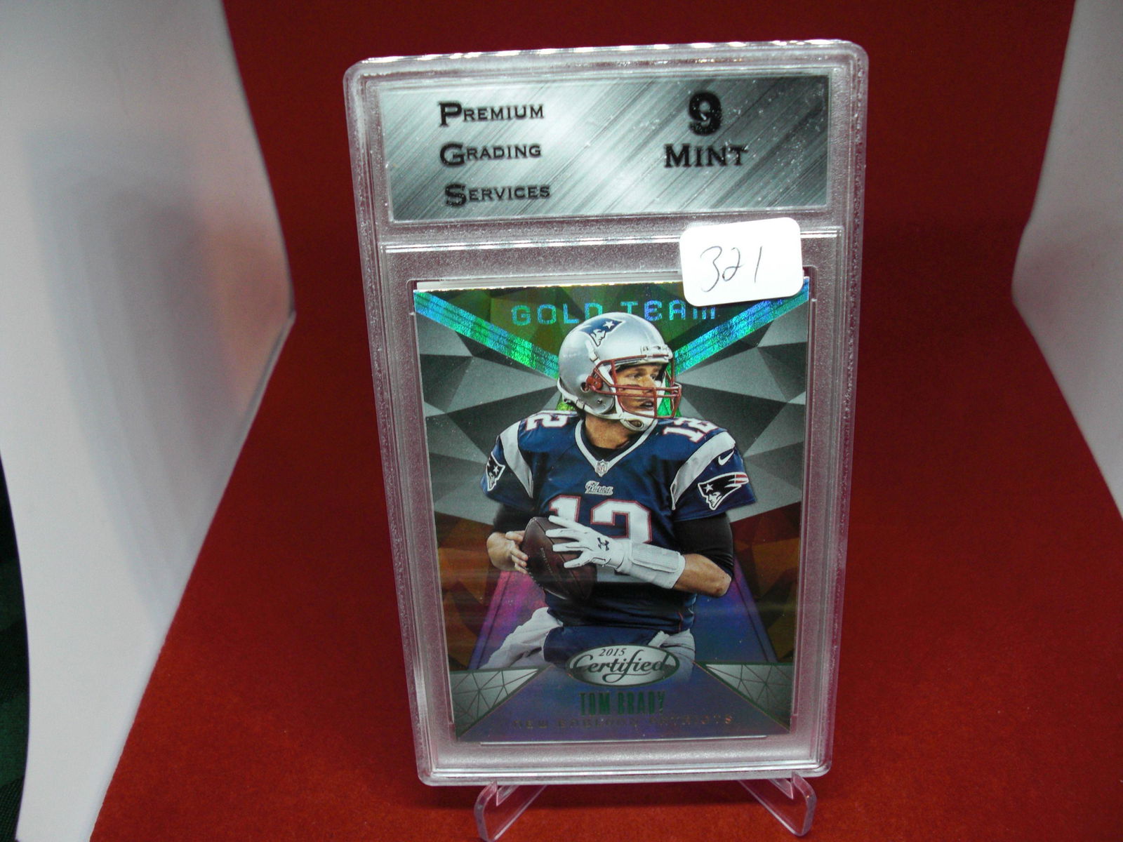 pgs graded tom brady gold team mint 9 (1 of 1)