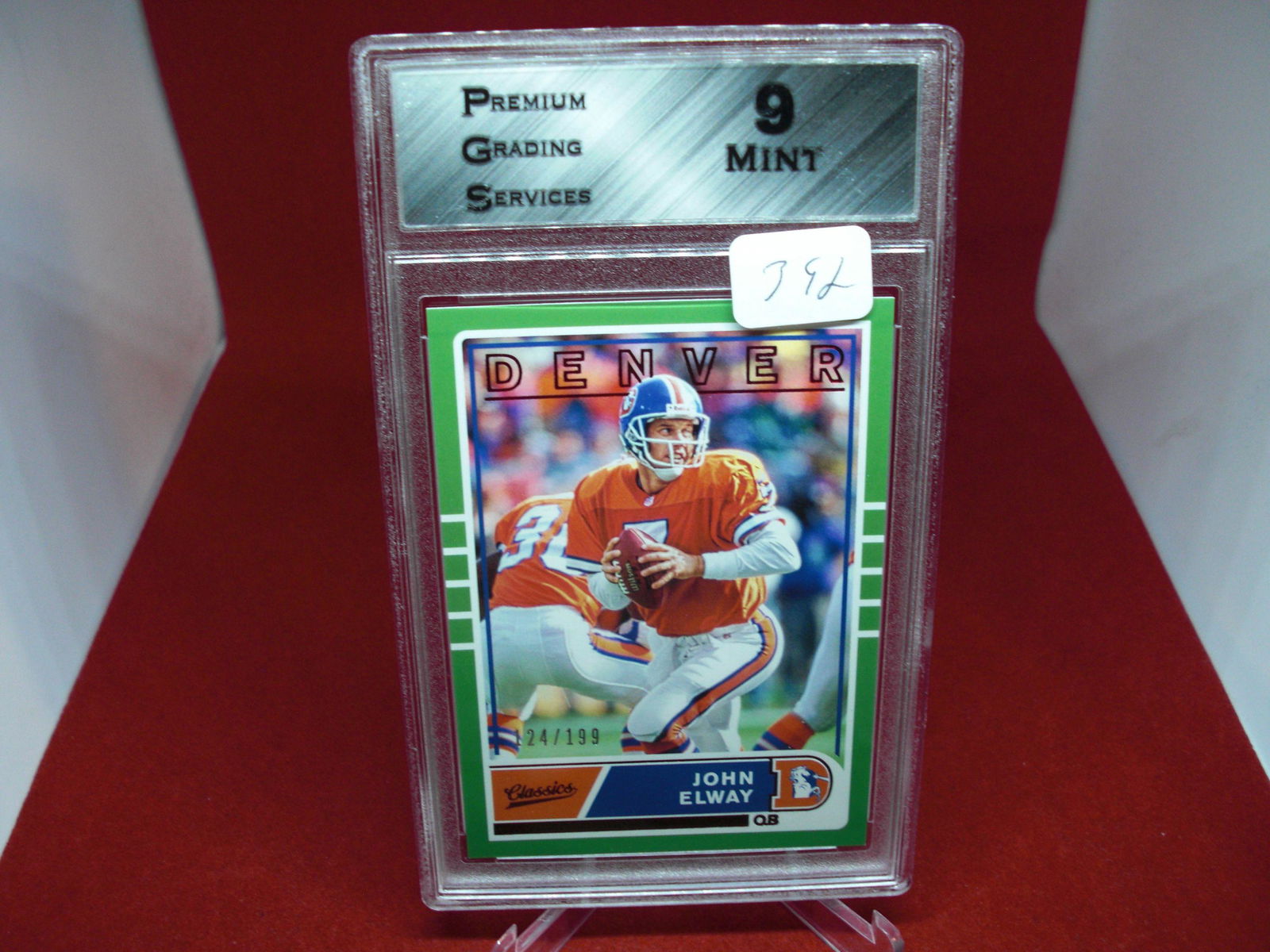 pgs graded john elway #124/199 mint 9 (1 of 1)