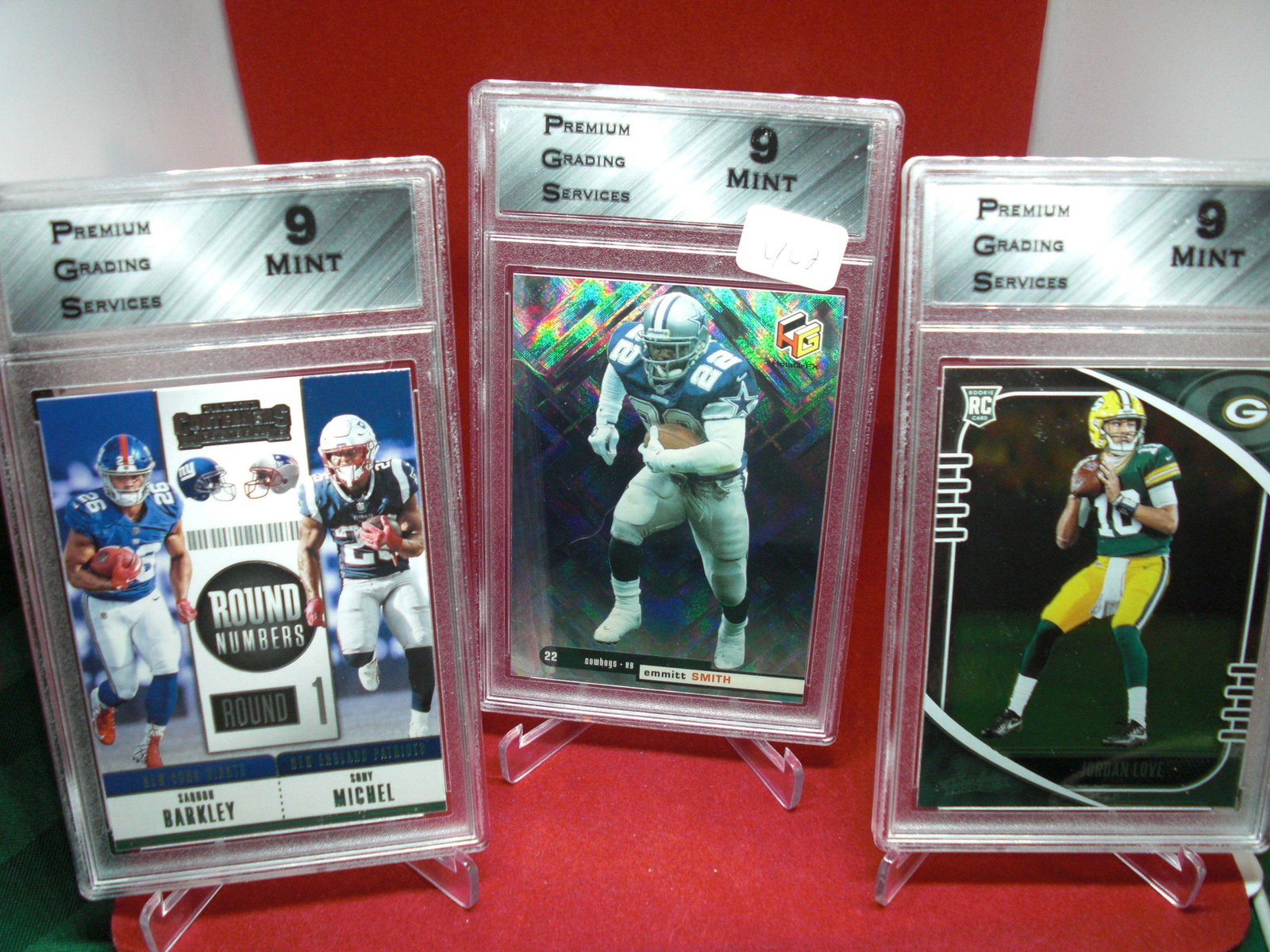 pgs graded lot of 3 baseball cards mint 9's: nice graded card