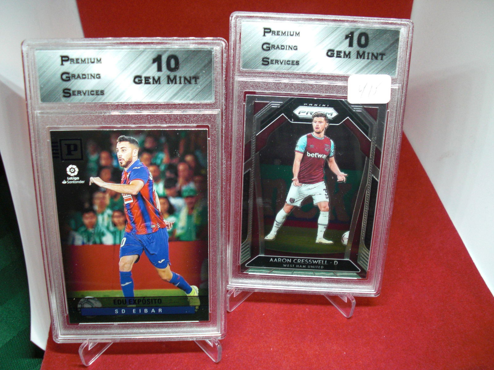 pgs graded lot of 2 soccer cards mint 10's (1 of 1)