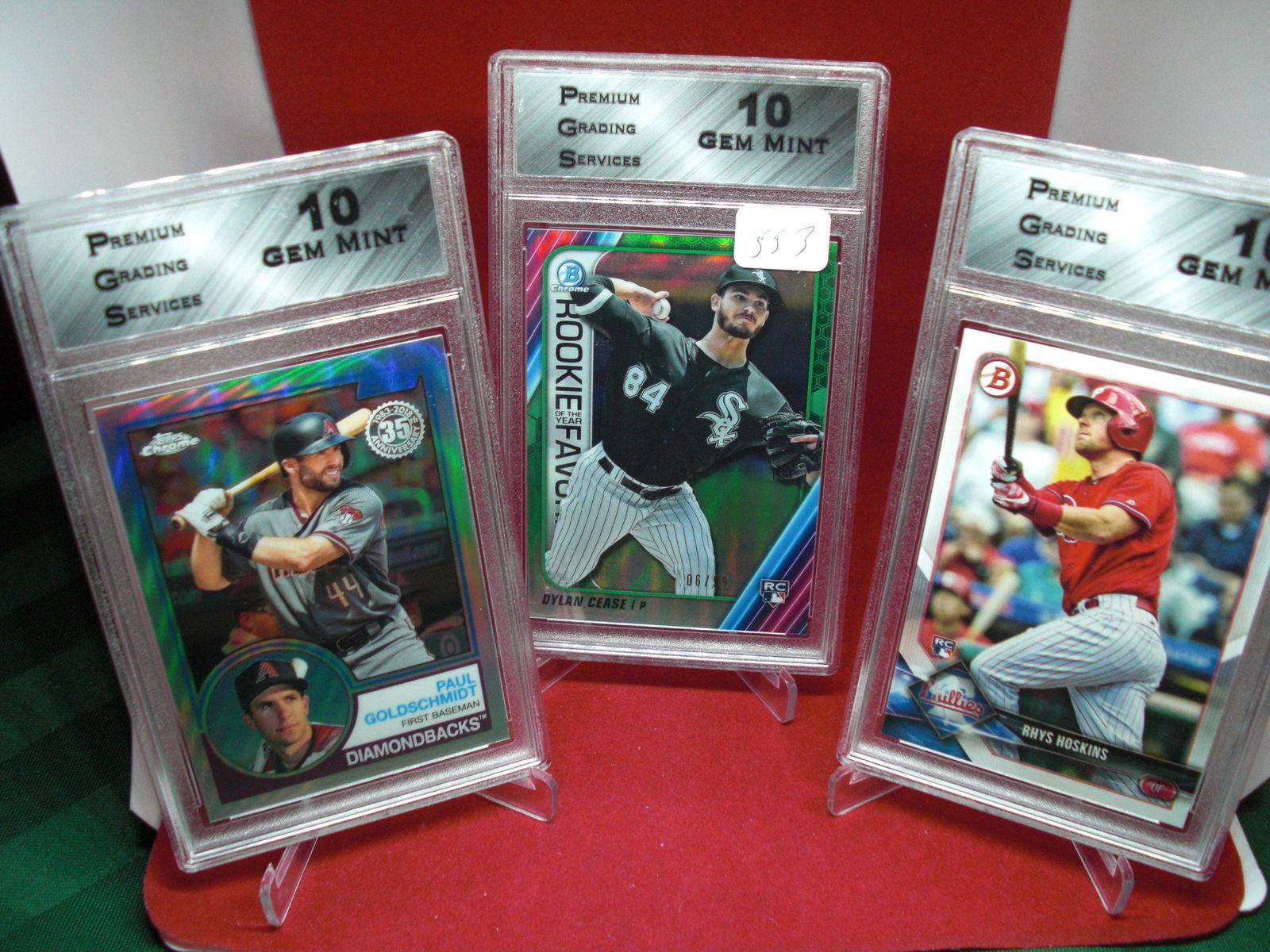 pgs graded lot of 3 baseball cards mint 10's (1 of 1)