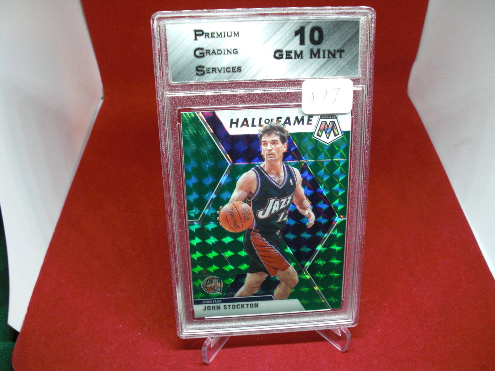 psa graded  green mosaic john stockton mint 10 (1 of 1)