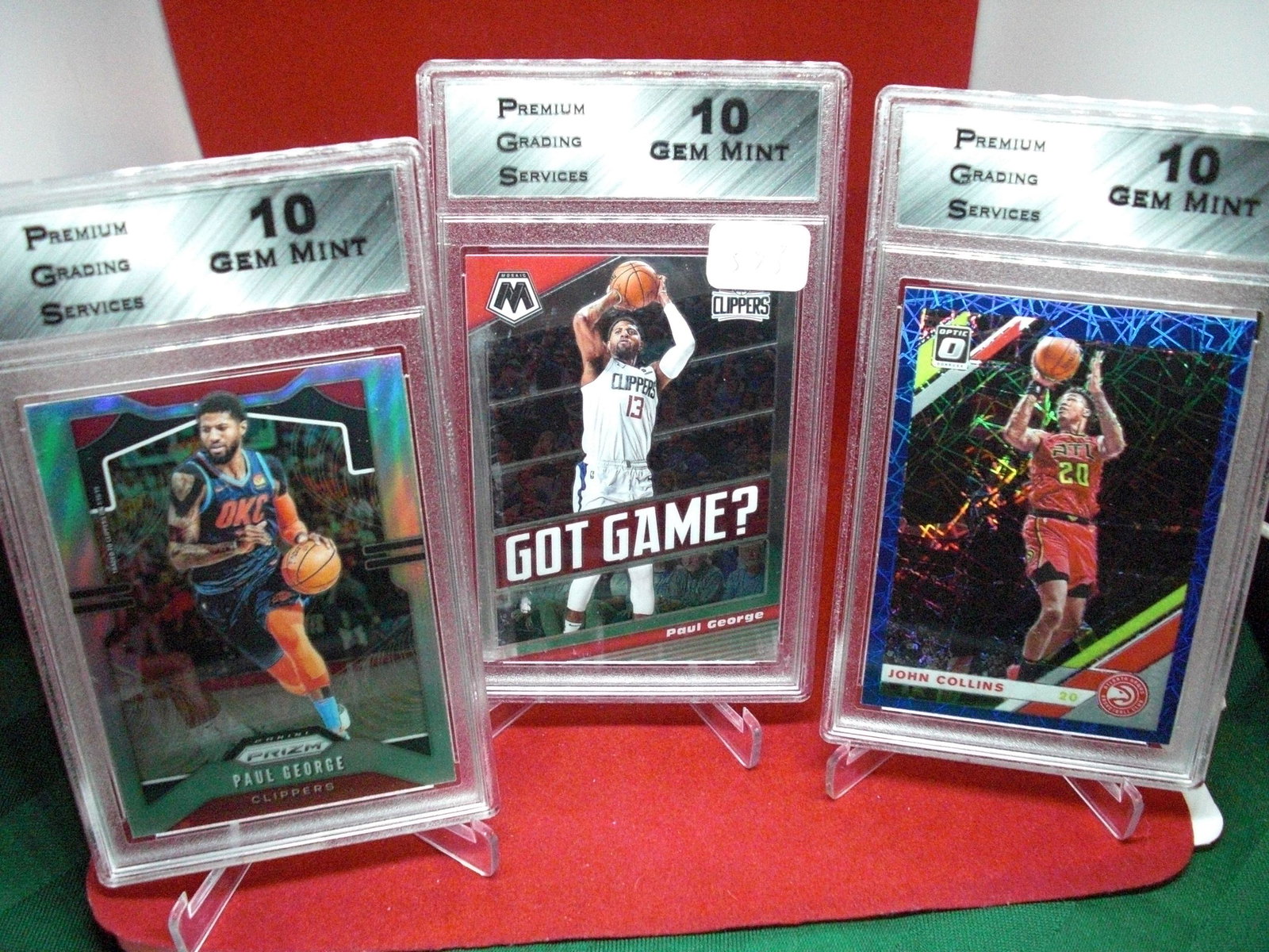 pgs graded lot of 3 basketall cards mint 10's: nice graded card