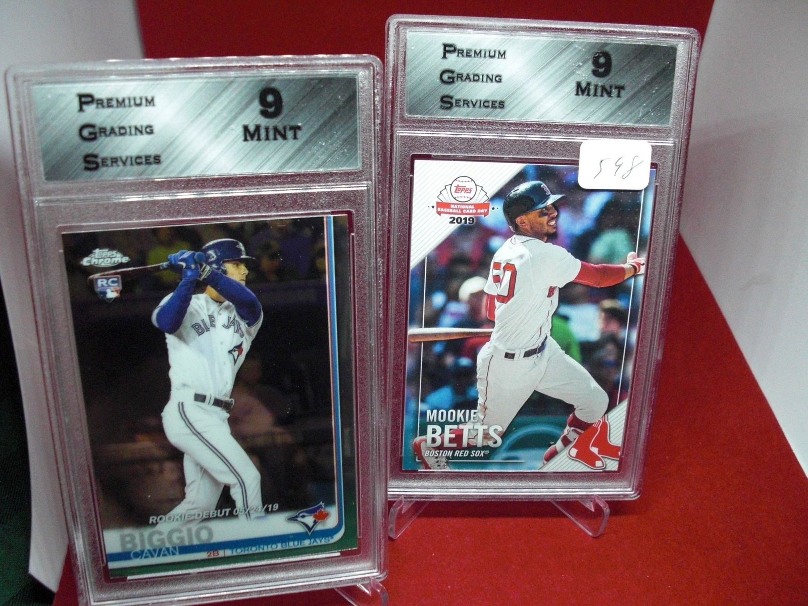 pgs graded lot of 2 mint 9 baseball cards (1 of 1)