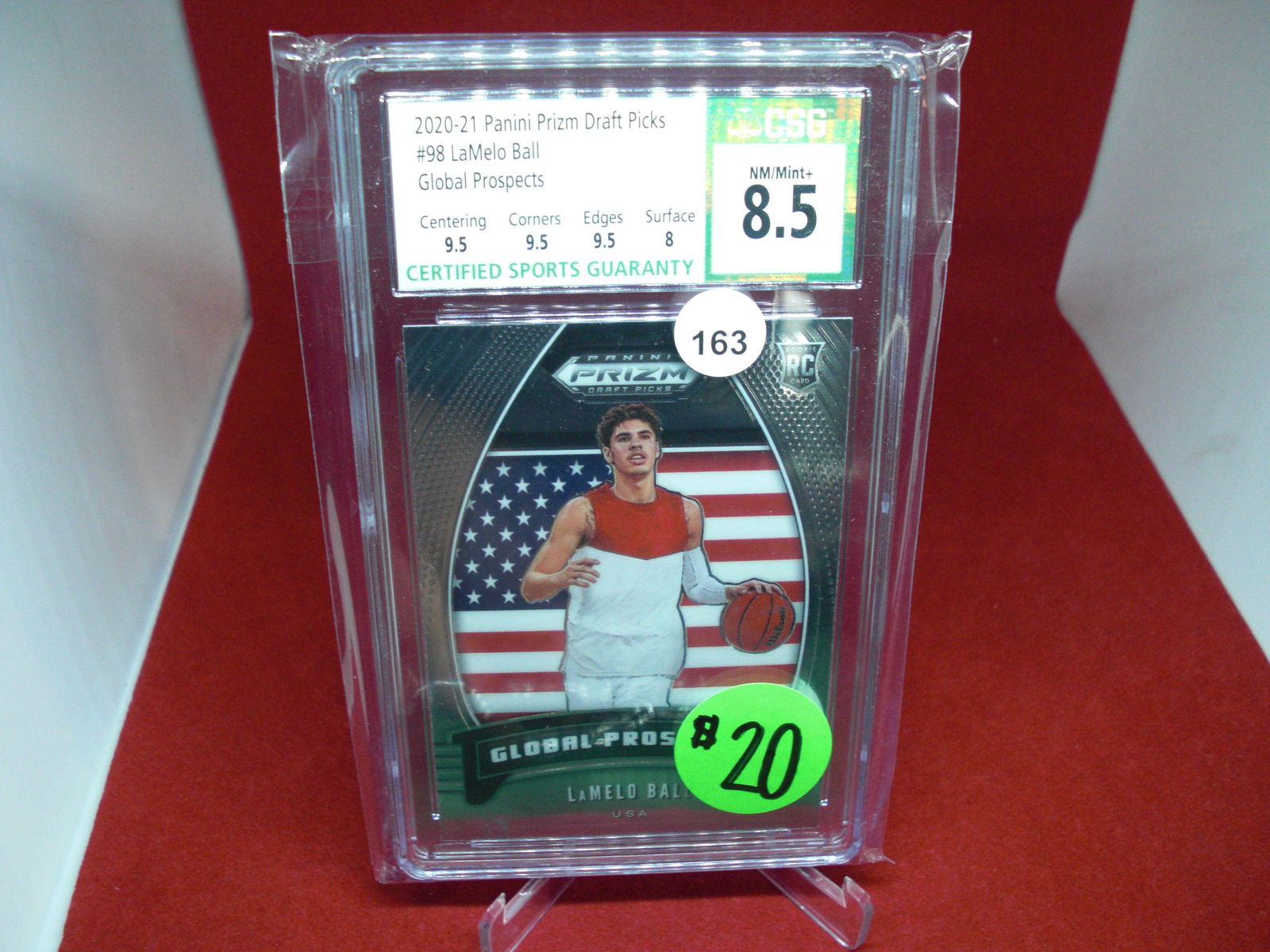 csg graded lamelo ball rookie mint 8.5 (1 of 1)