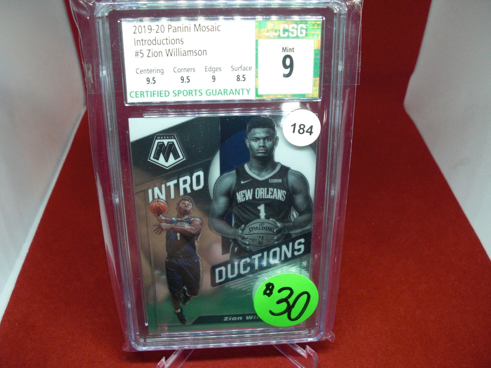 csg graded zion williamson mint 9 (1 of 1)