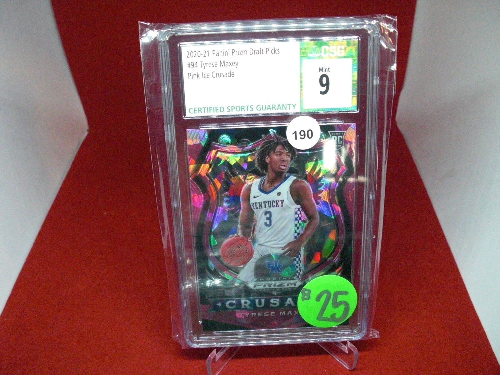 csg graded pink ice crusade tyrese maxey mint 9 (1 of 1)