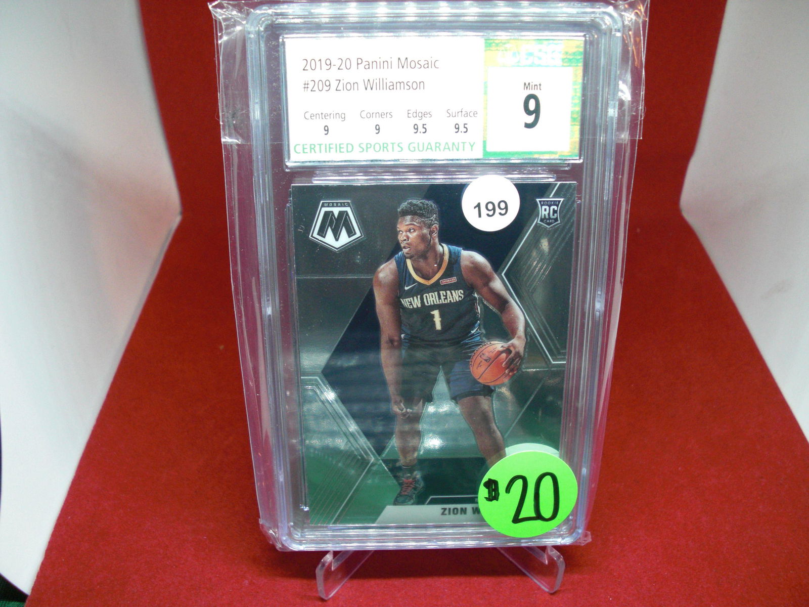 cgs graded zion williamson rookie mint 9 (1 of 1)