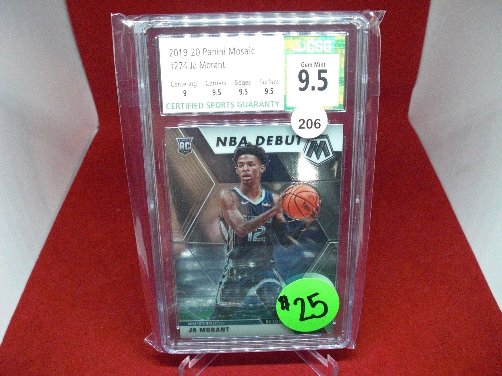 cgs graded ja morant mint 9.5 (1 of 1)
