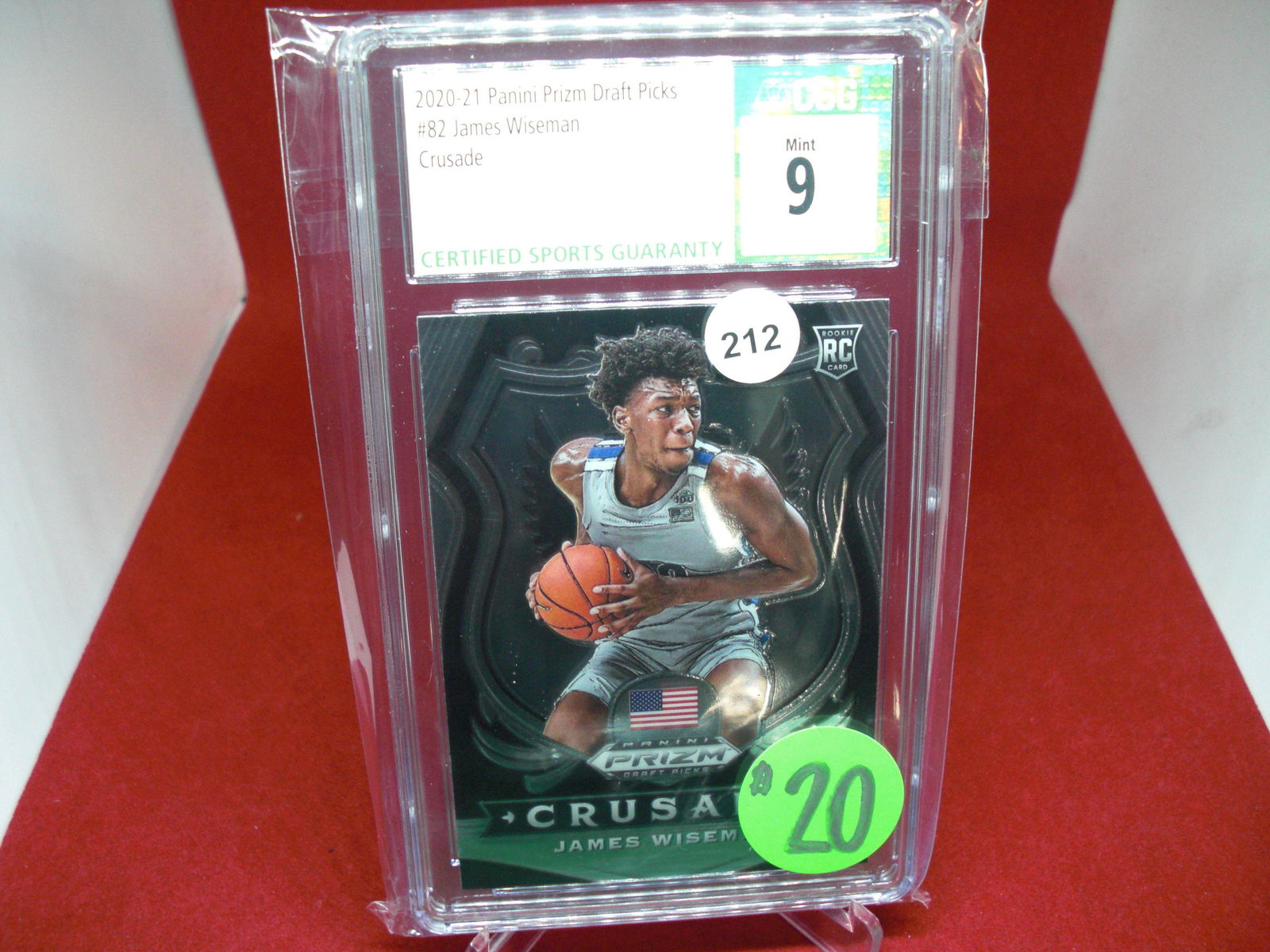 cgs graded james wiseman rookie mint 9 (1 of 1)
