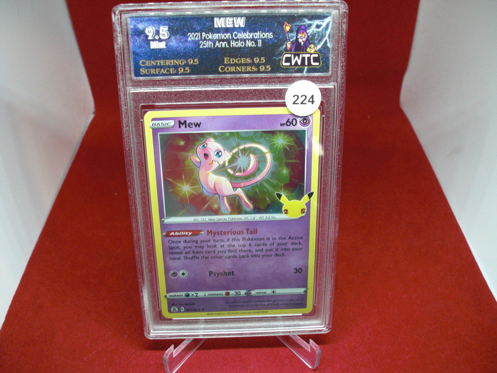cwtc graded pokemon mew mint 9.5 (1 of 1)
