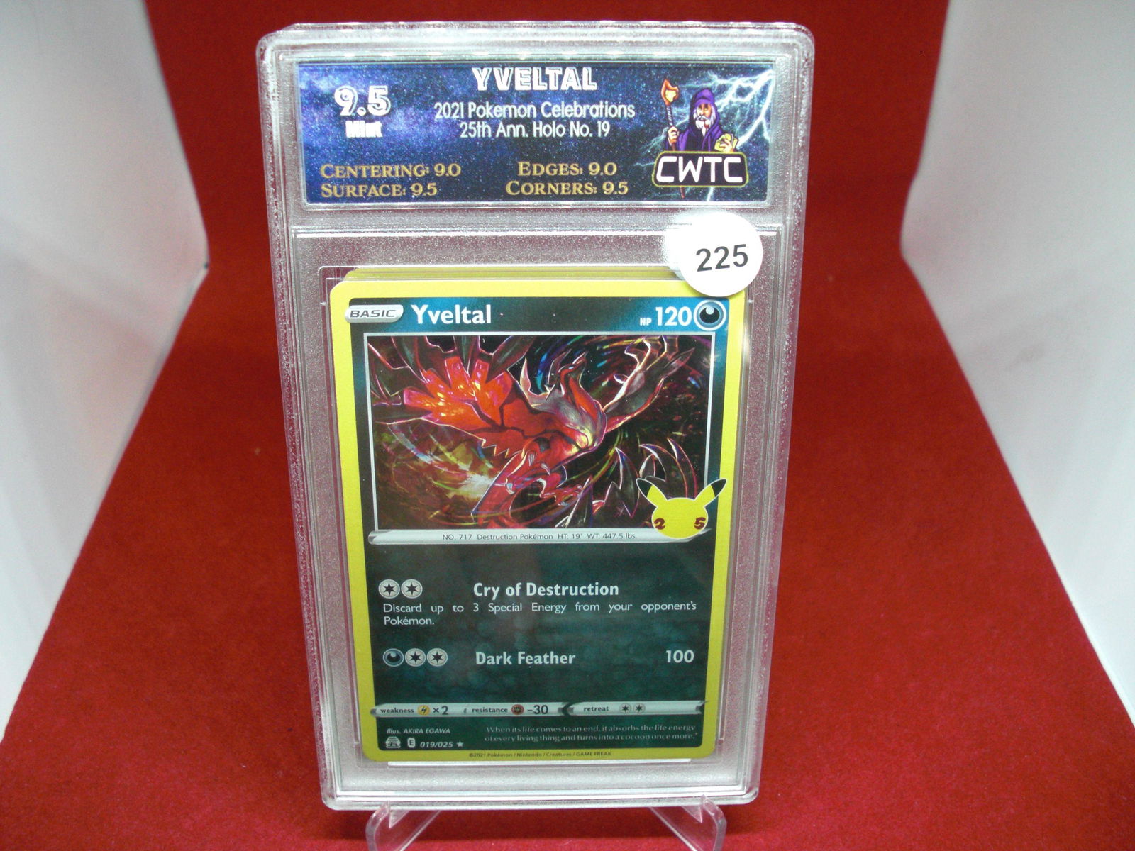 cwtc graded pokemon yveltal mint 9.5 (1 of 1)