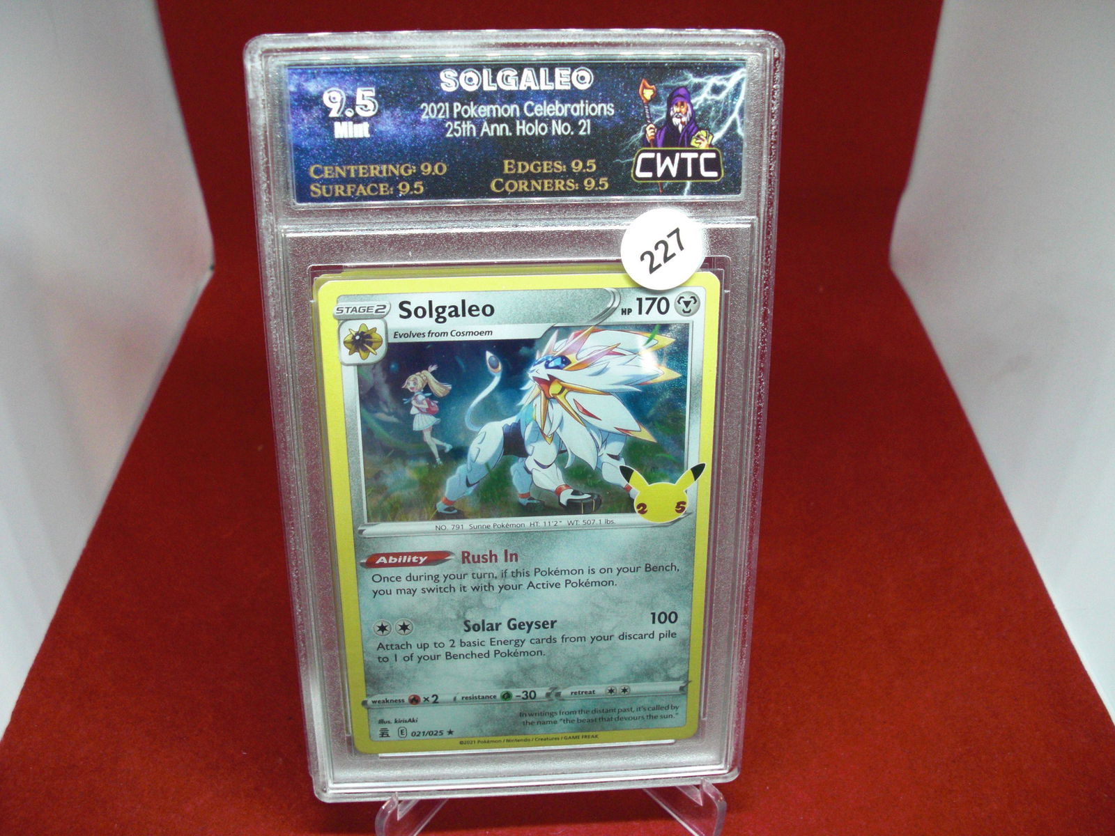 cwtc graded pokemon solgaleo mint 9.5 (1 of 1)