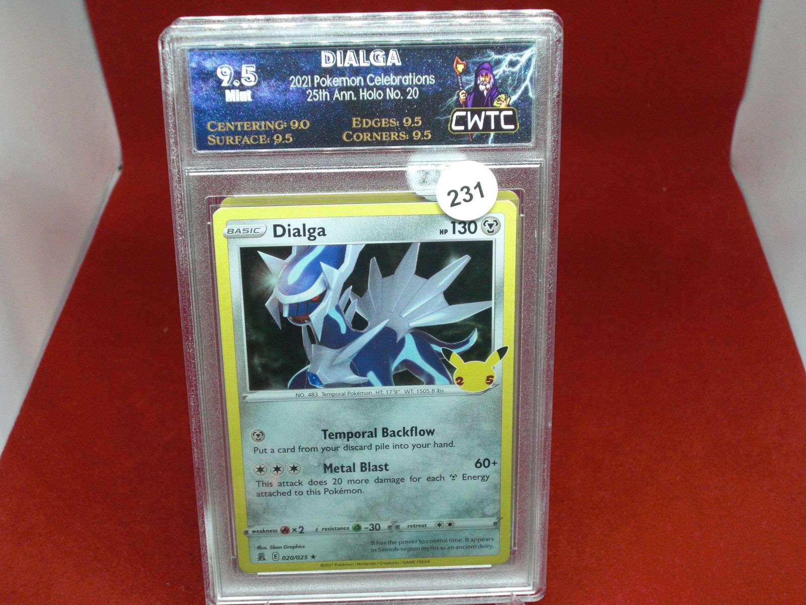 cwtc graded pokemon dialga mint 9.5 (1 of 1)