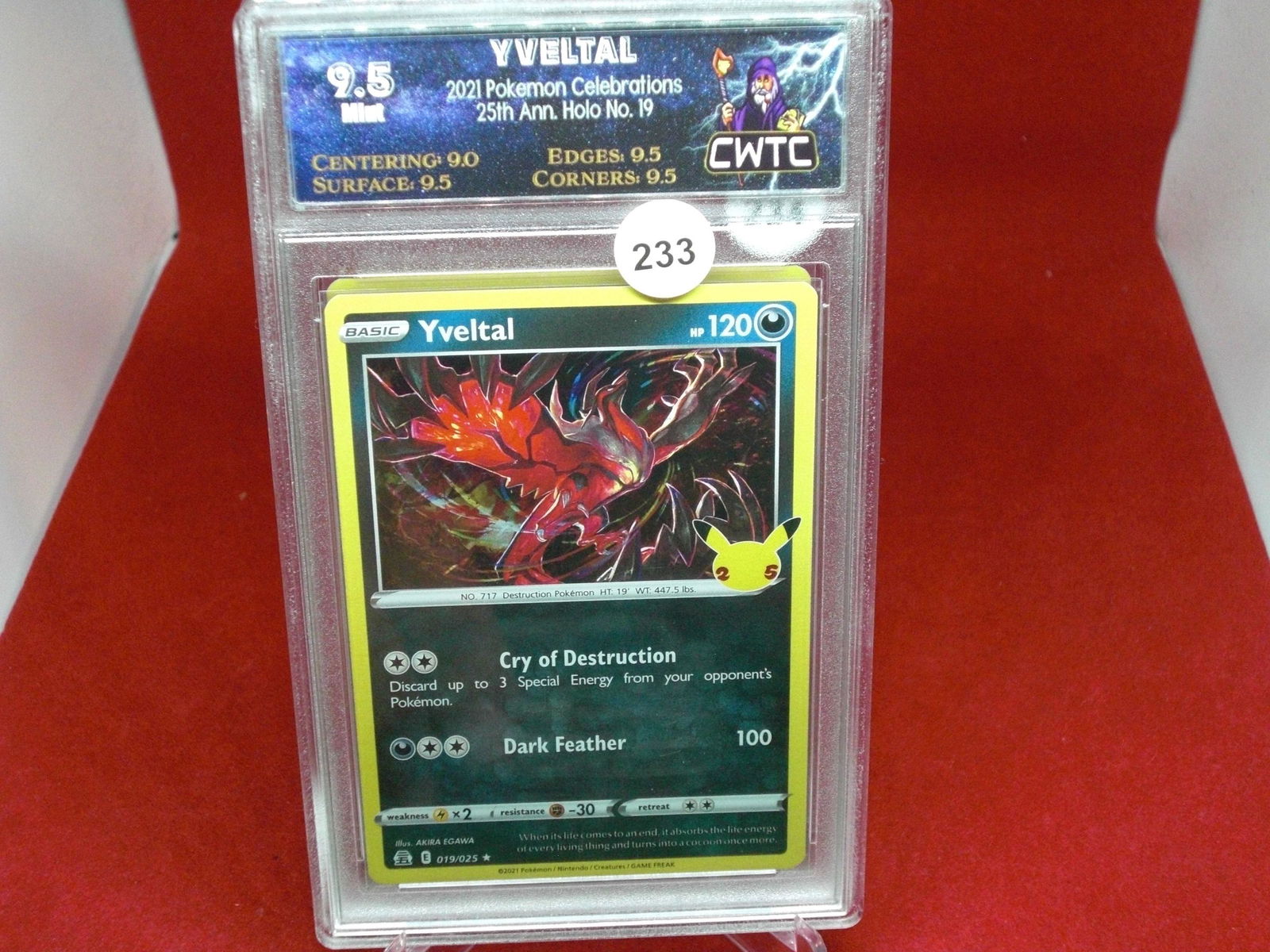 cwtc graded pokemon yveltal mint 9.5 (1 of 1)