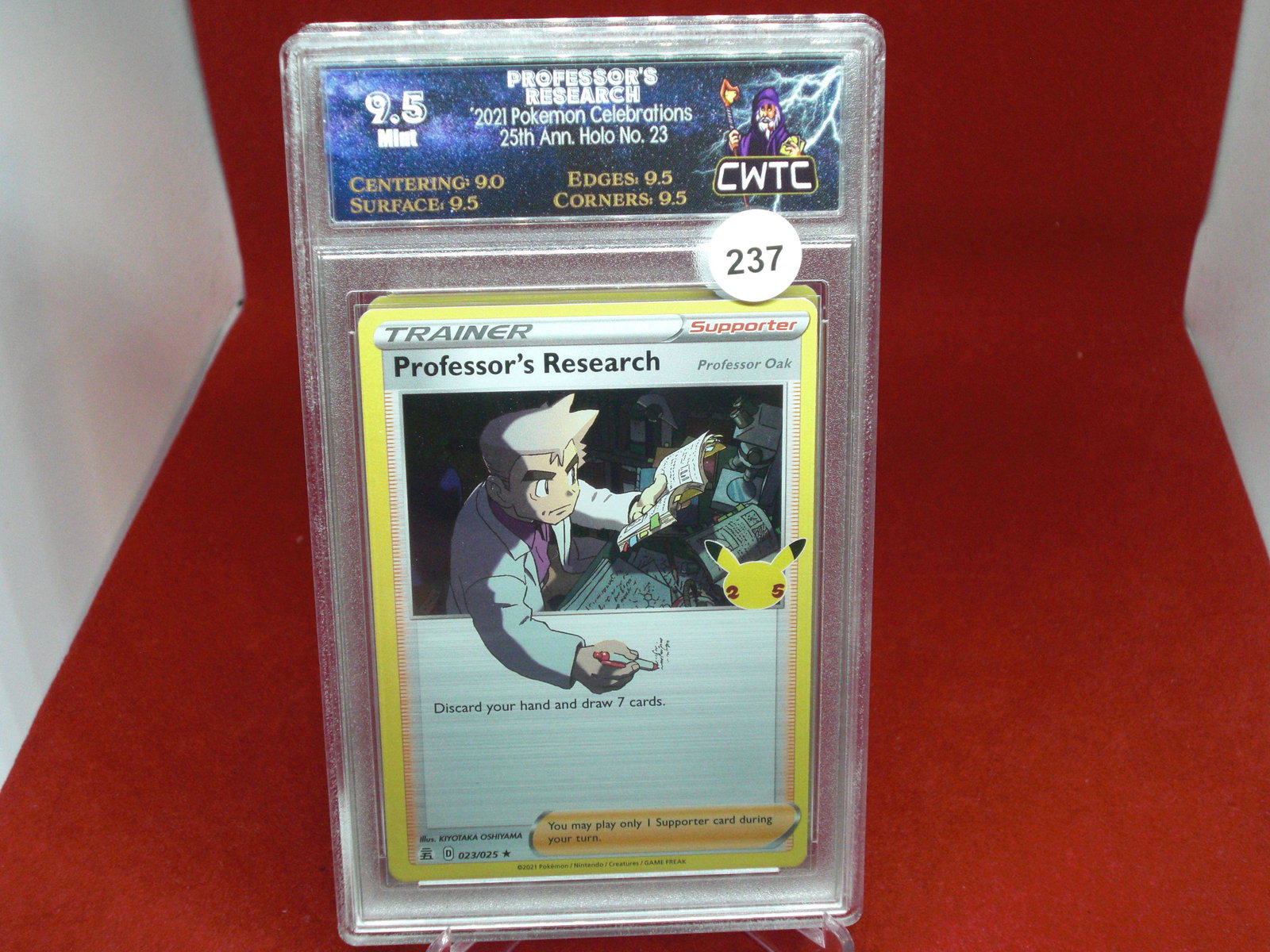 cwtc graded pokemon professors research mint 9.5: nice graded card