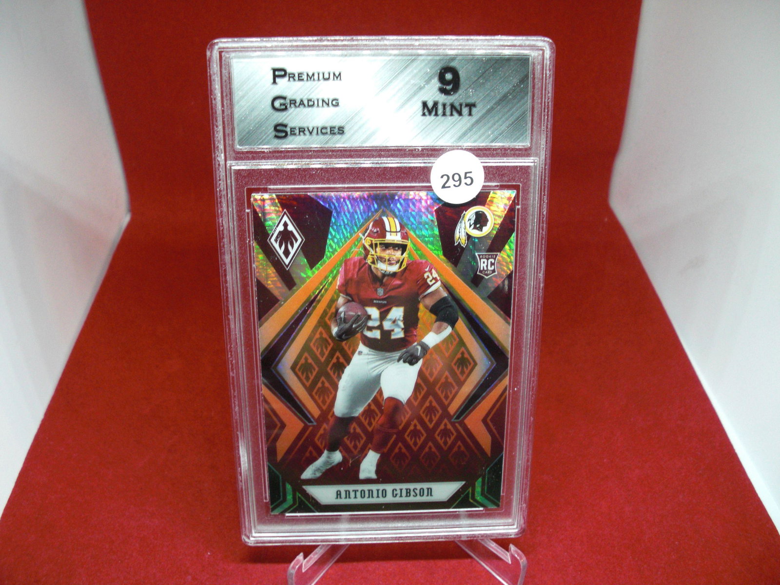 pgs graded antonio gibson mint 9: nice graded card