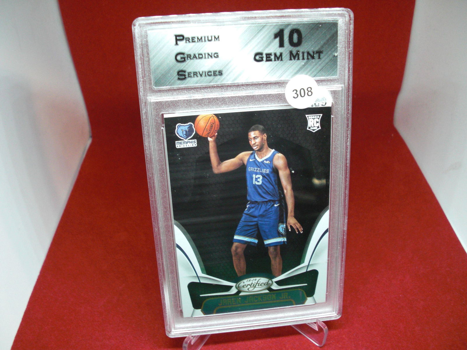 pgs graded jaren jackson jr mint 9 rookie (1 of 1)