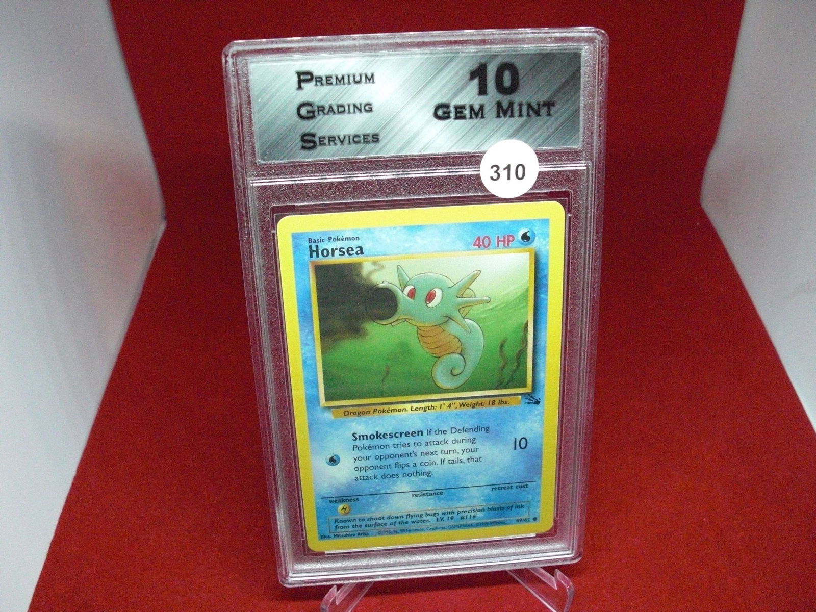 pgs graded pokemon horsea mint 10 (1 of 1)