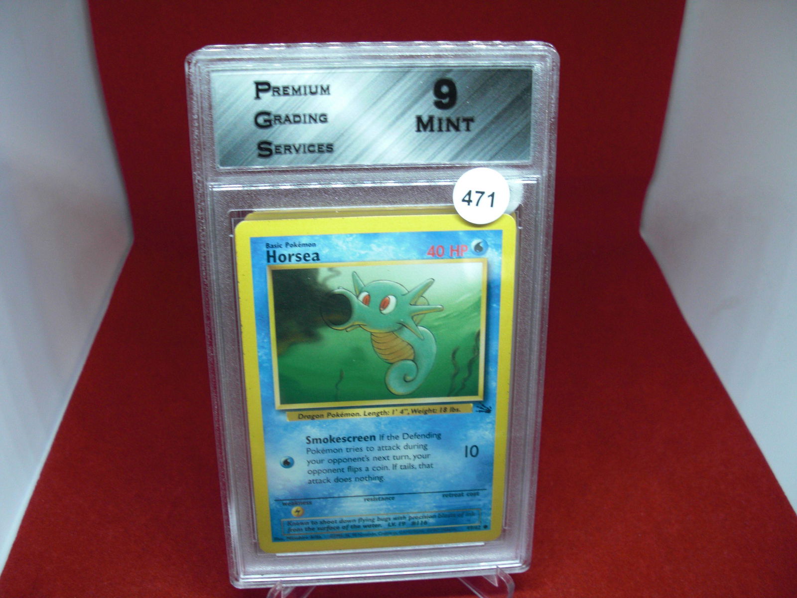 pgs graded pokemon horsea mint 9 (1 of 1)