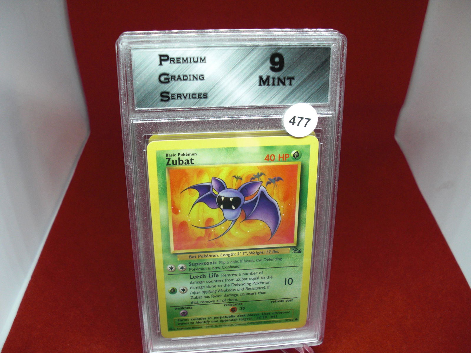 pgs graded pokemon zubat mint 9 (1 of 1)