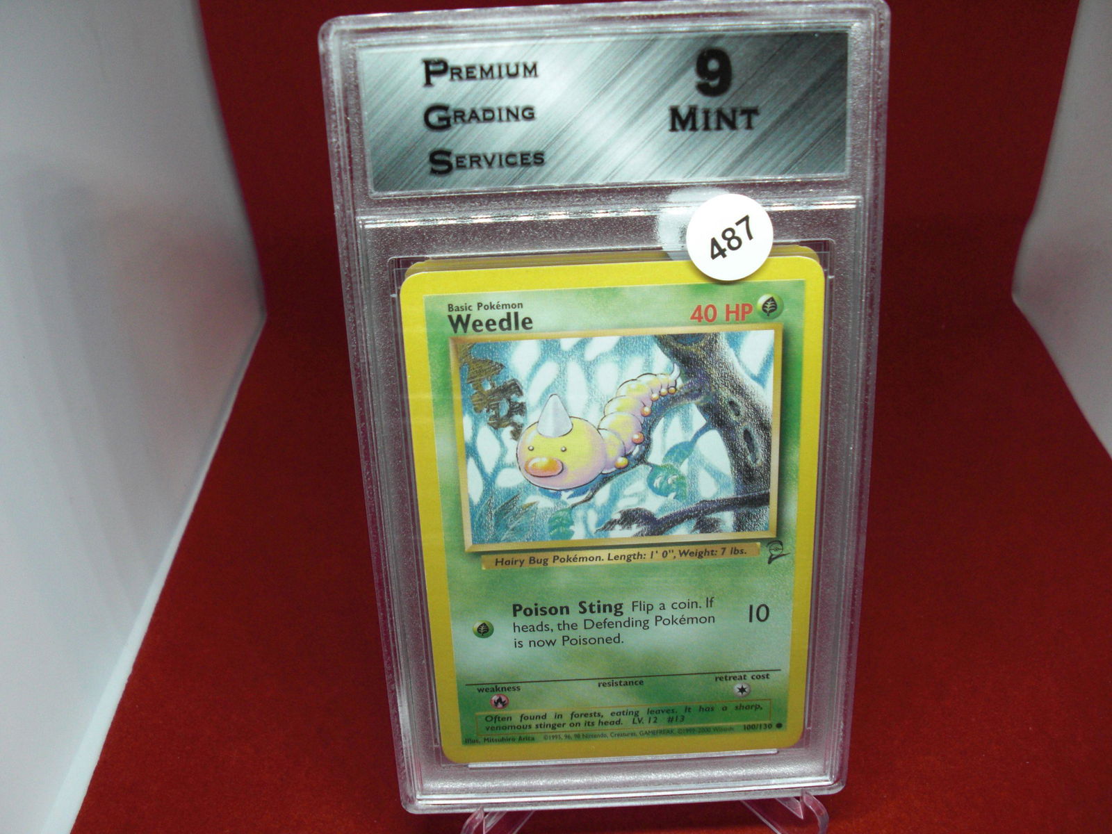 pgs graded pokemon weedle mint 9 (1 of 1)