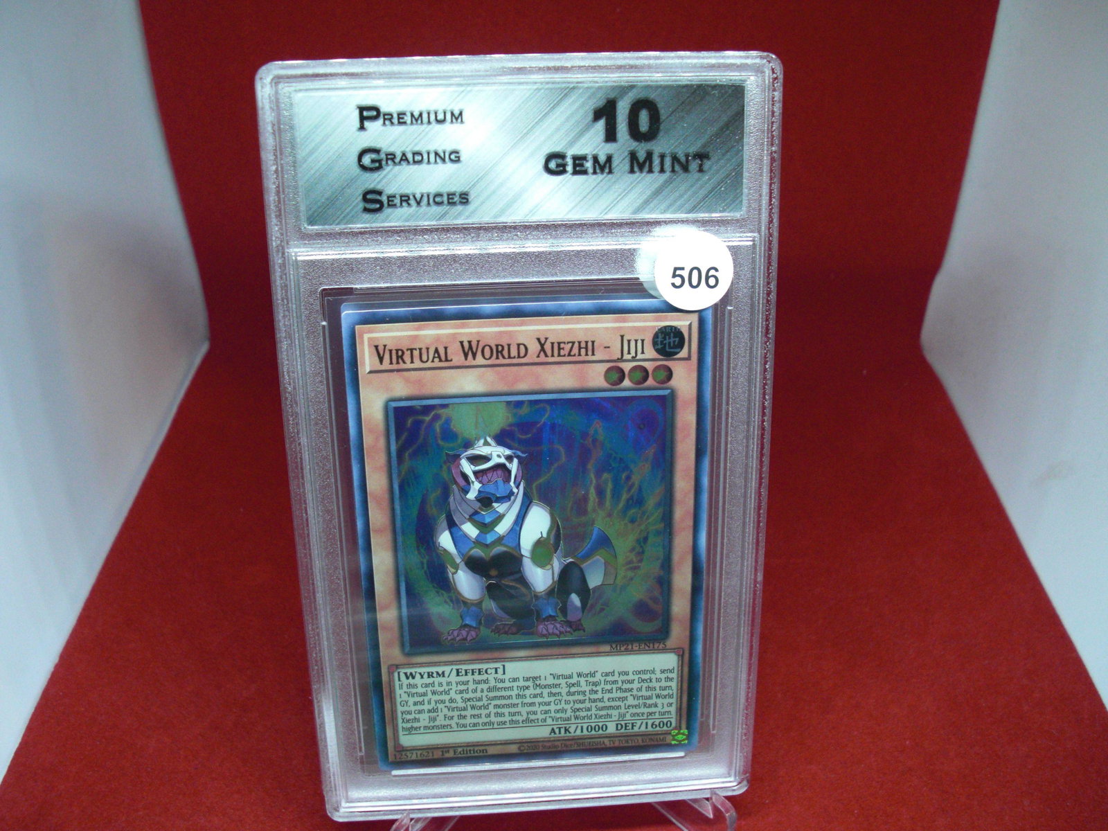 pgs graded yu-gi-oh virtual world mint 10: nice graded card
