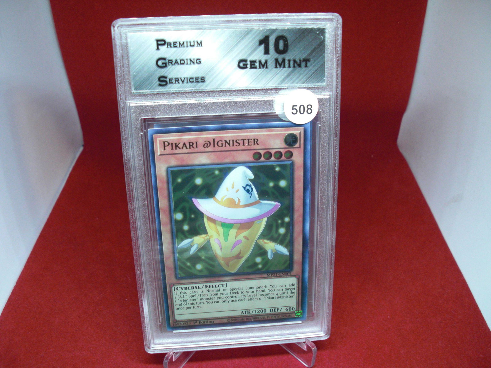 pgs graded yu-gi-oh pikari mint 10: nice graded card