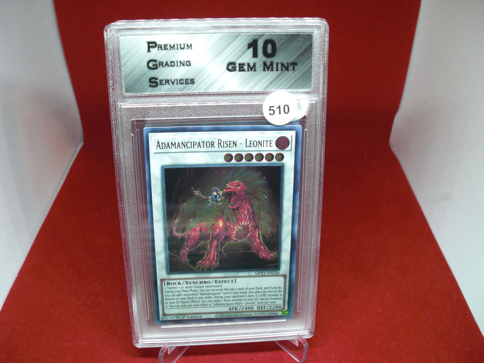 pgs graded yu-gi-oh adamancipator mint 10: nice graded card