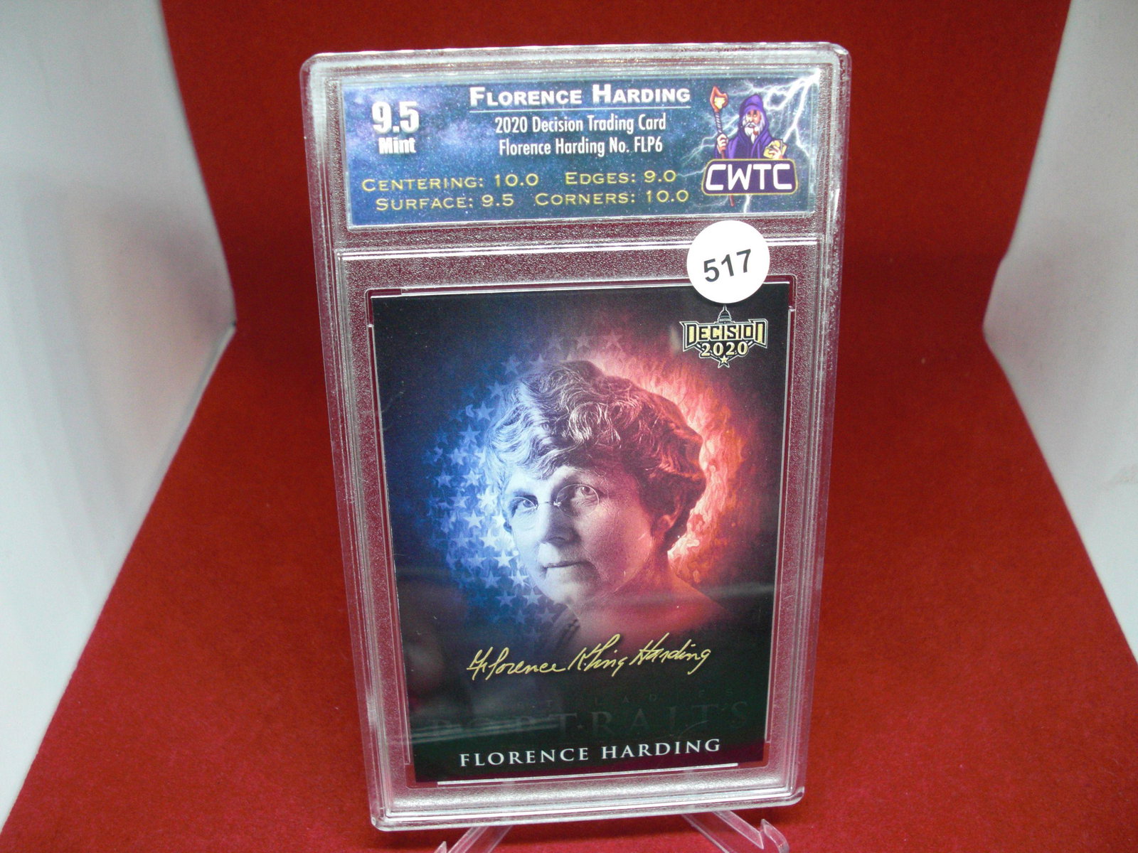 cwtc graded florence harding mint 9.5: nice graded card
