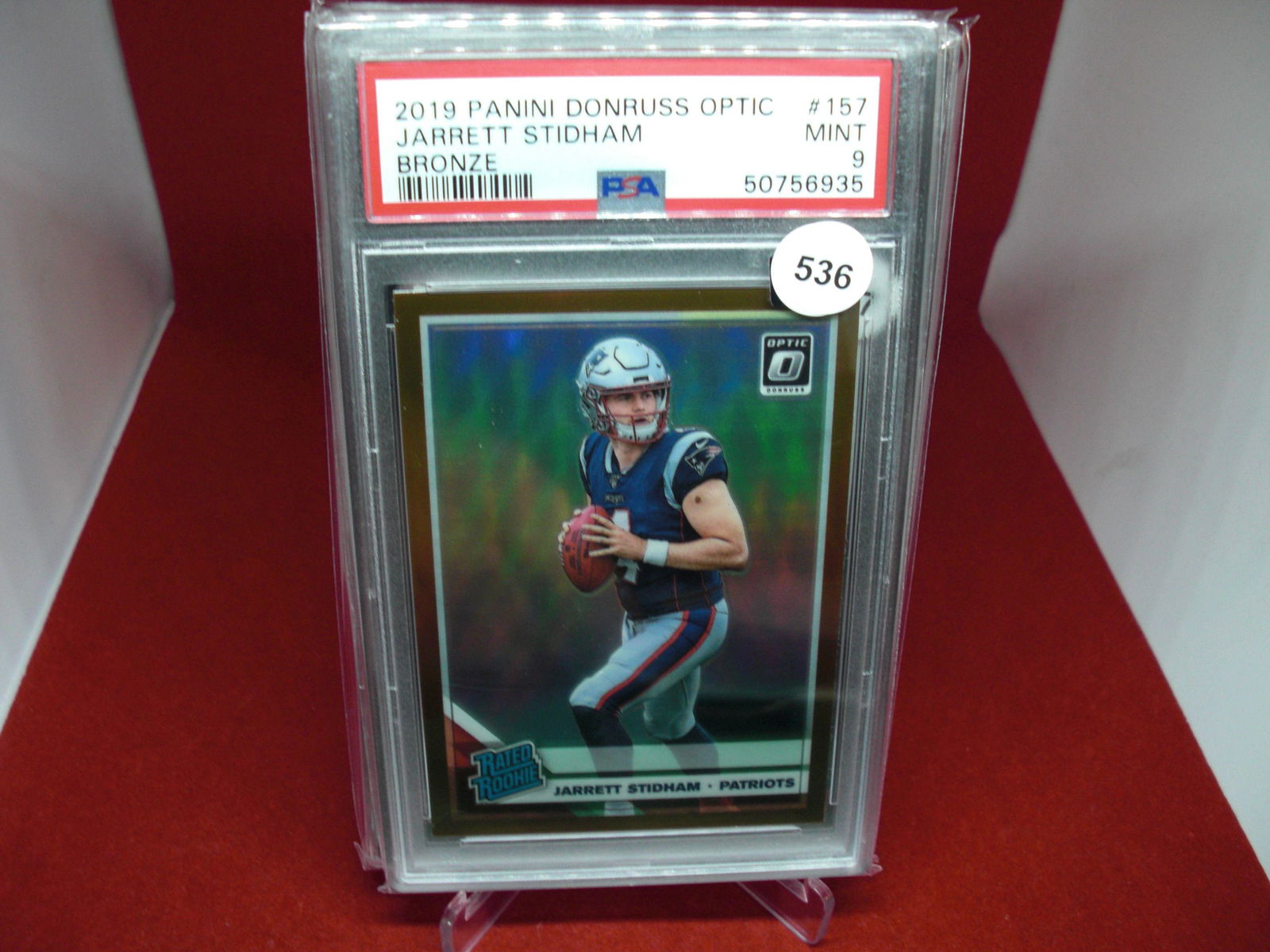psa graded 2019 jarrett stidham bronze rated rookie (1 of 1)