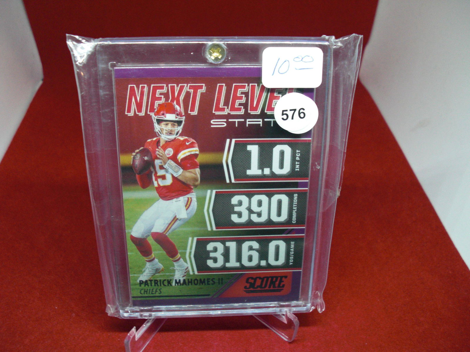 patrick mahomes: in hard plastic case