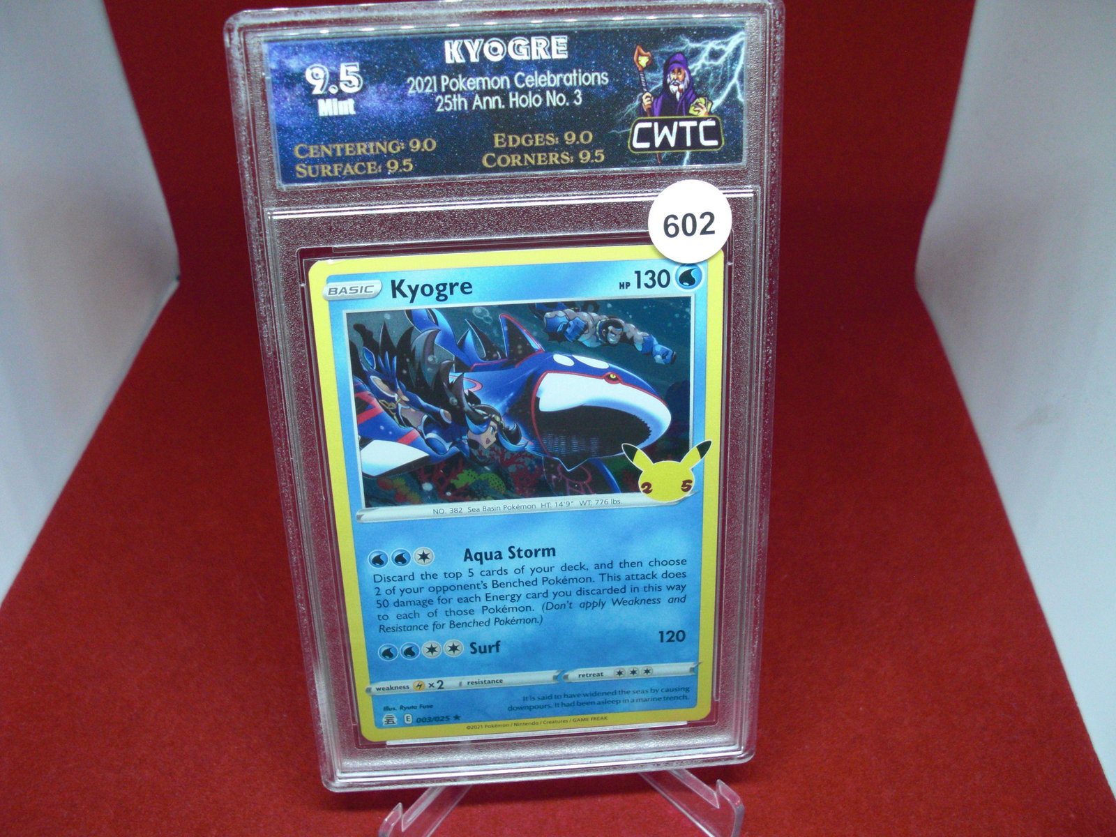 cwtc graded pokemon 2021 kyogre mint 9.5: nice graded card