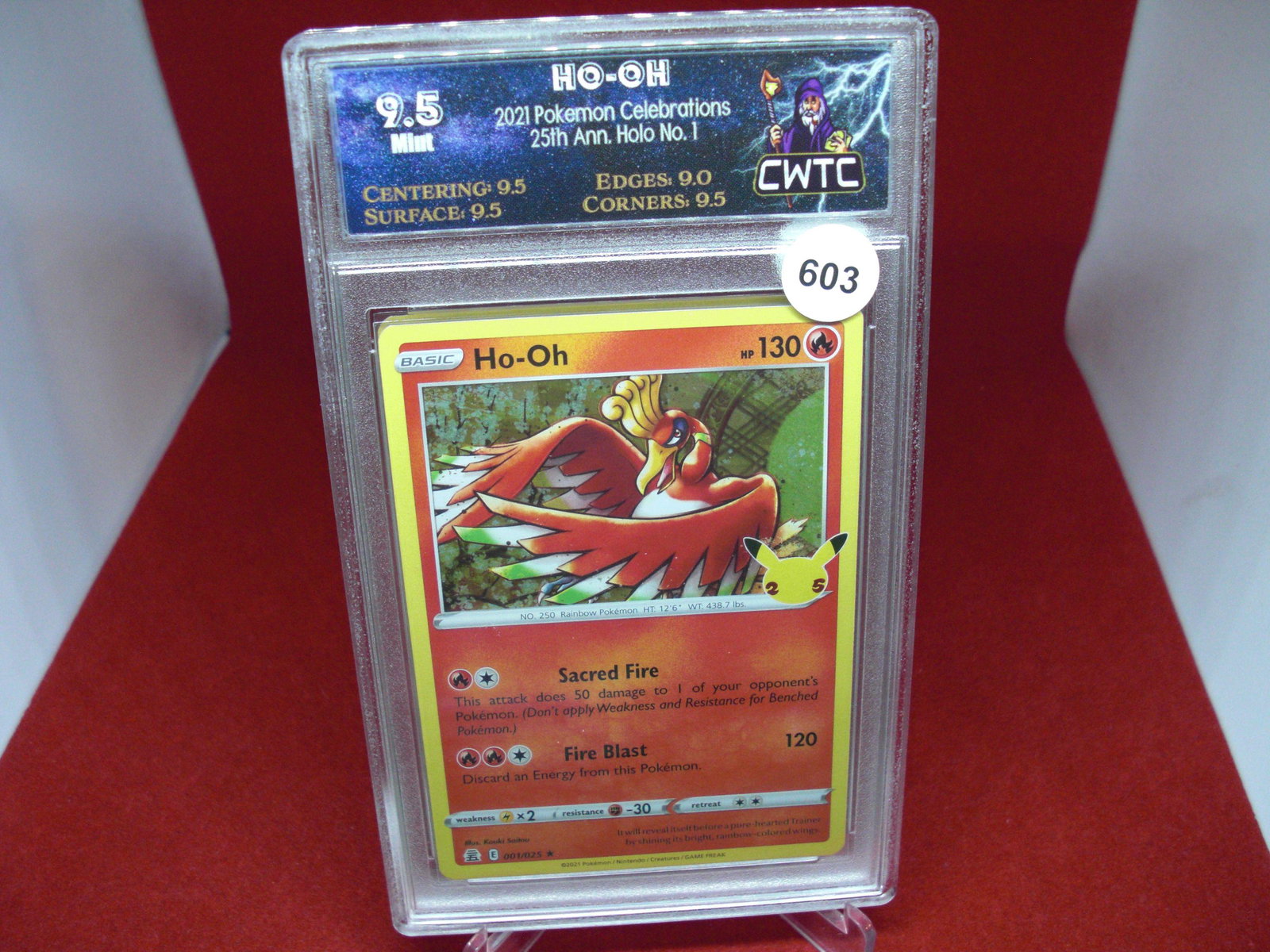 cwtc graded pokemon 2021 ho-oh mint 9.5: nice graded card