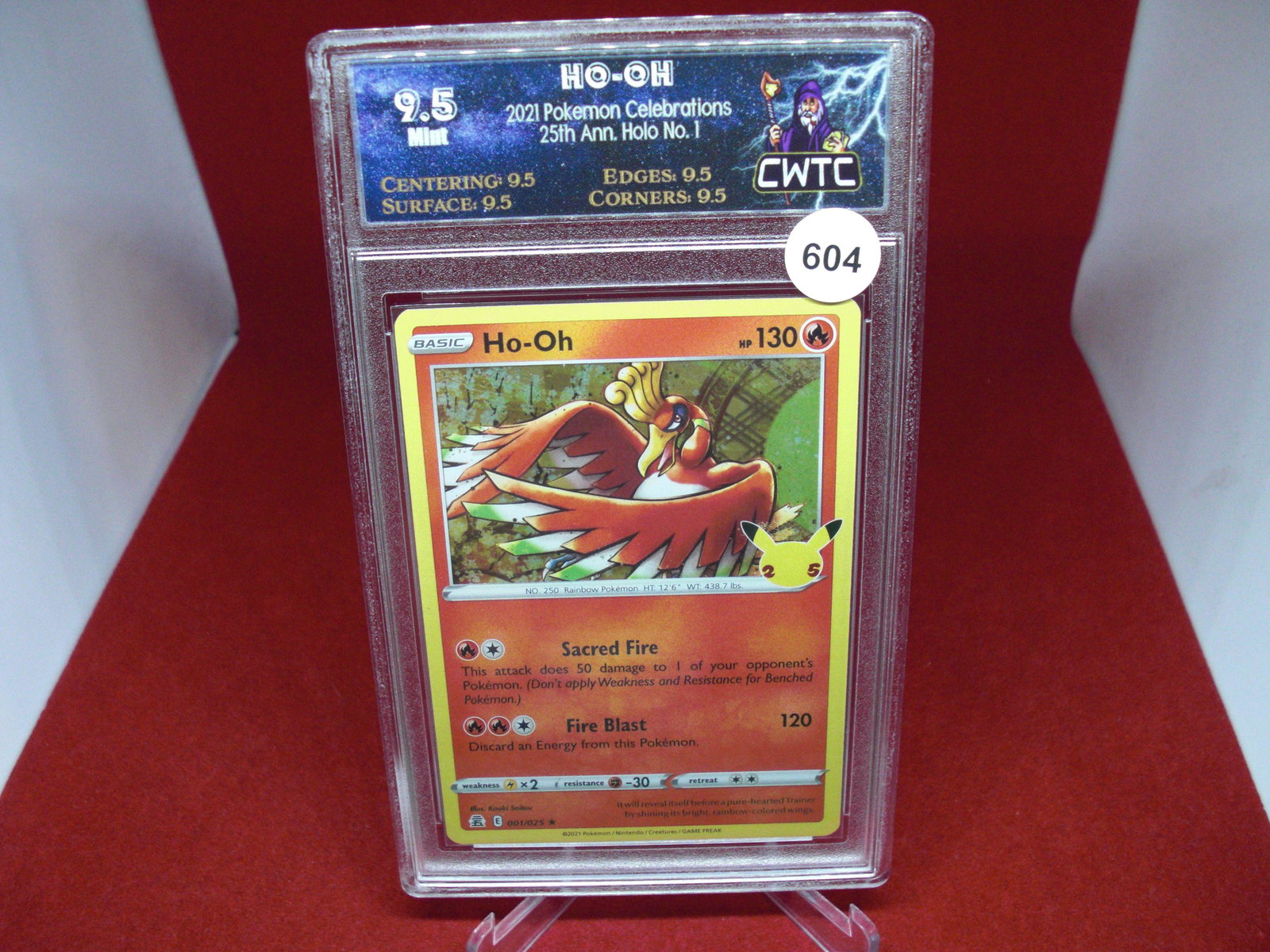 cwtc graded pokemon 2021 ho-oh mint 9.5: nice graded card