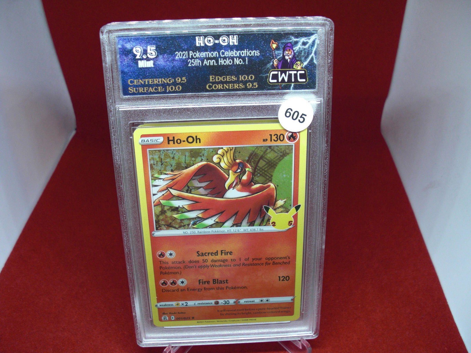cwtc graded pokemon 2021 ho-oh mint 9.5: nice graded card