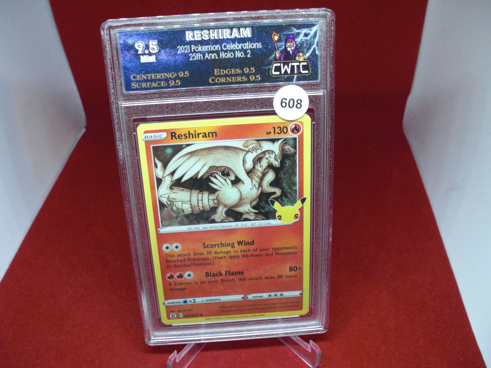 cwtc graded pokemon 2021 reshiram mint 9.5 (1 of 1)