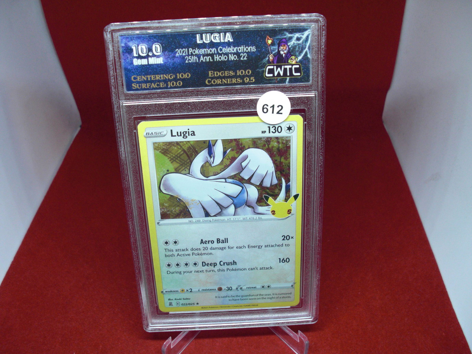 cwtc graded pokemon 2021 lugia mint 10.00: nice graded card