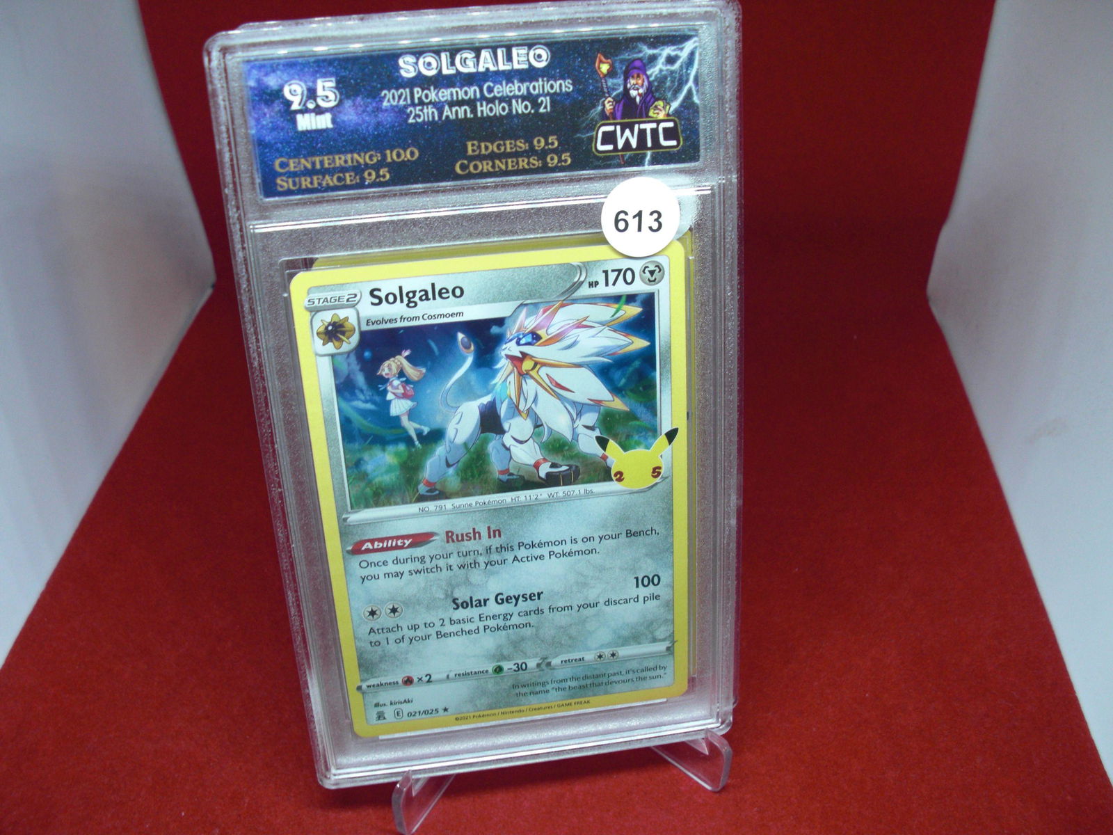 cwtc graded pokemon 2021 solgaleo mint 9.5 (1 of 1)