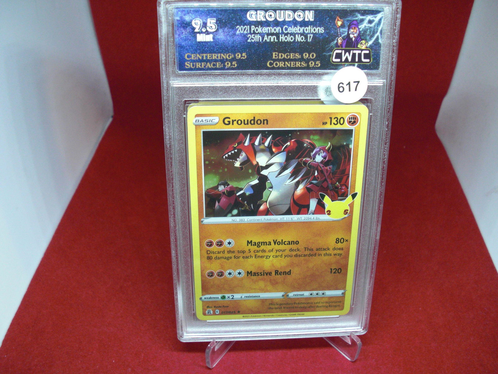 cwtc graded pokemon 2021 groudon mint 9.5: nice graded card