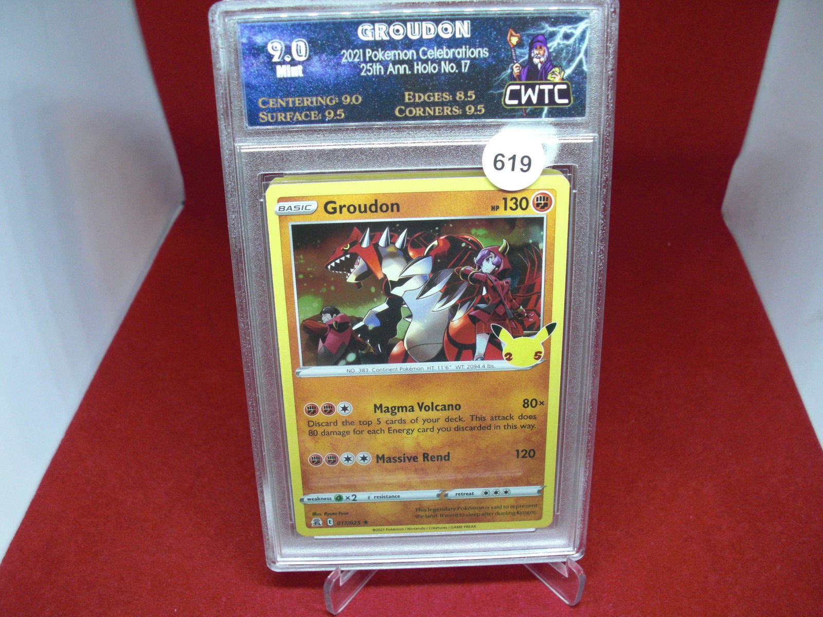 cwtc graded pokemon 2021 groudon mint 9.0 (1 of 1)