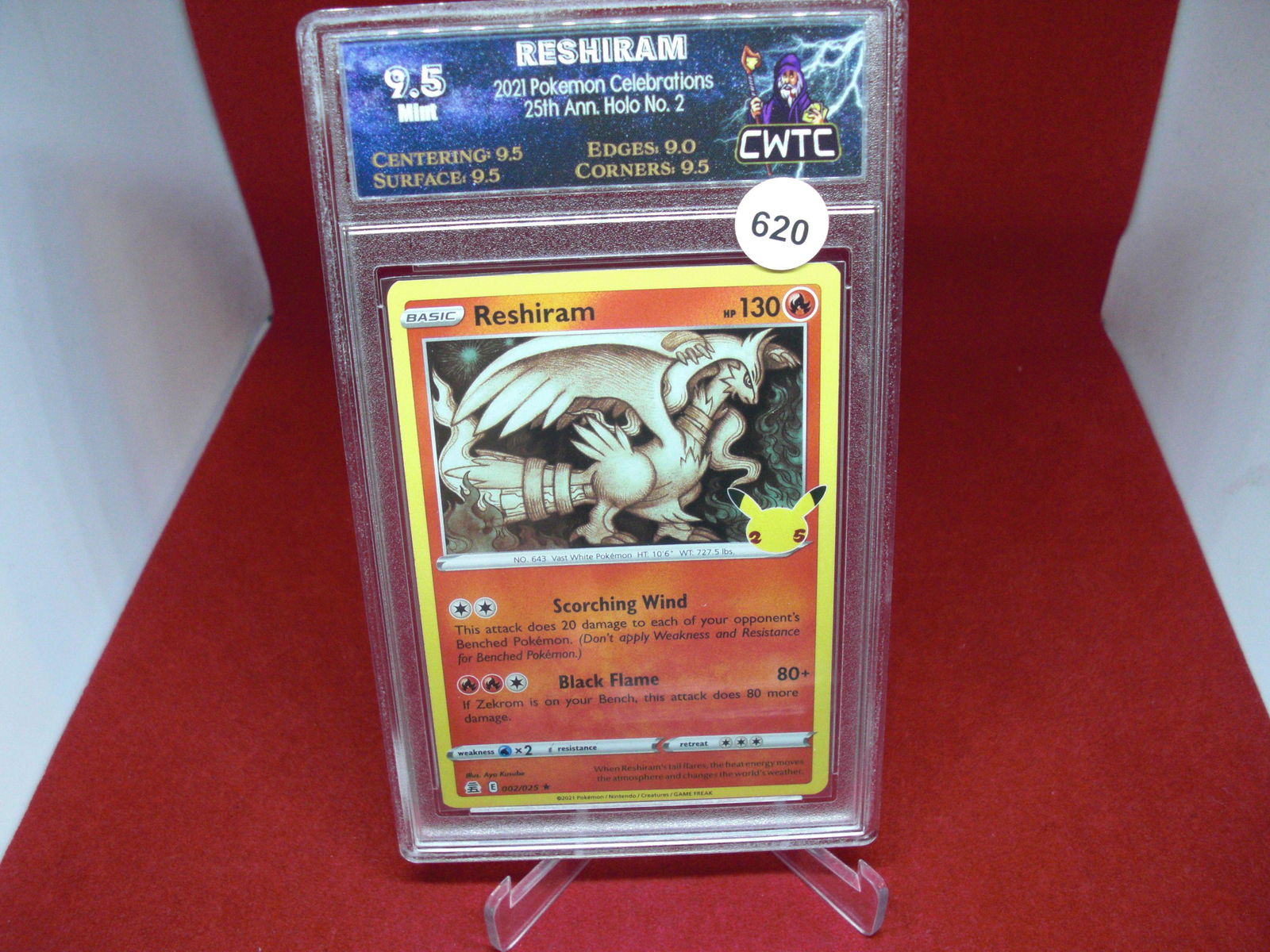 cwtc graded pokemon 2021 reshiram mint 9.5 (1 of 1)