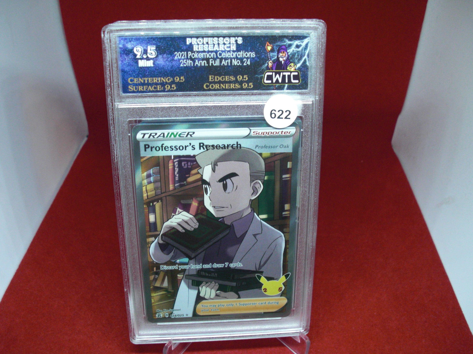 cwtc graded pokemon 2021 professors research mint 9.5: nice graded card