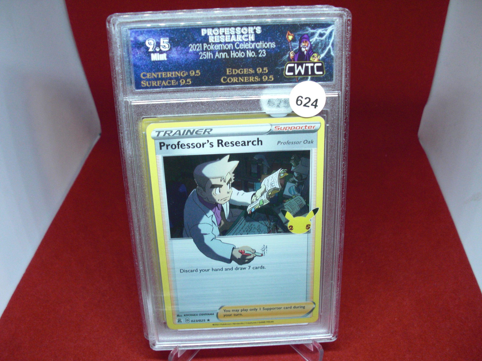 cwtc graded pokemon 2021 professors research mint 9.5: nice graded card