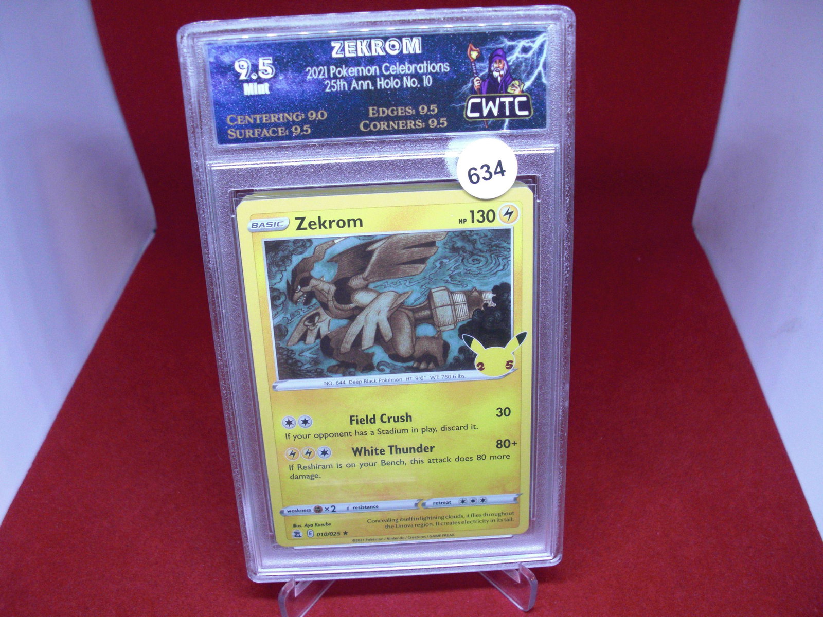 cwtc graded pokemon 2021 zekrom mint 9.5: nice graded card