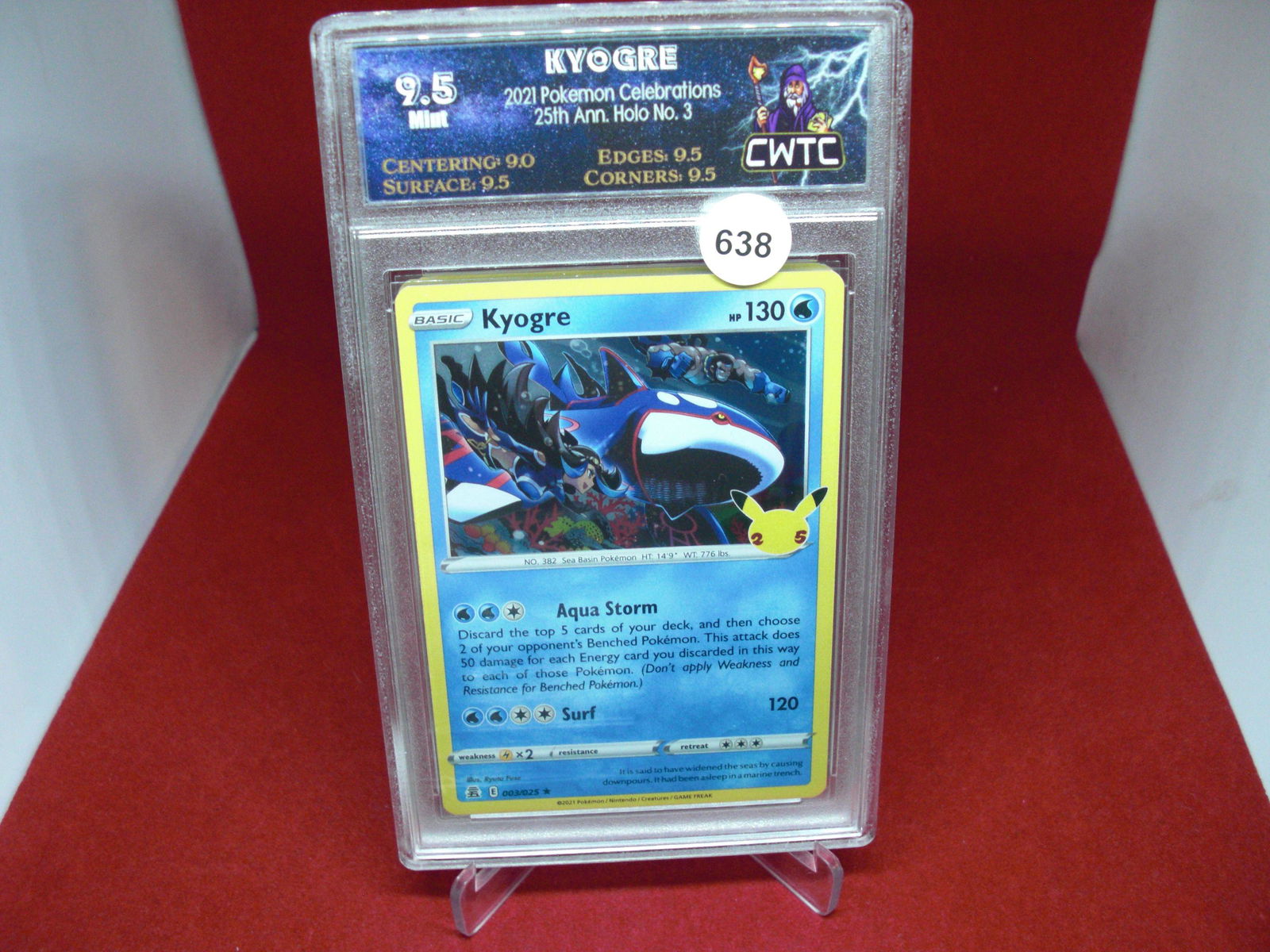 cwtc graded pokemon 2021 kyogre mint 9.5 (1 of 1)