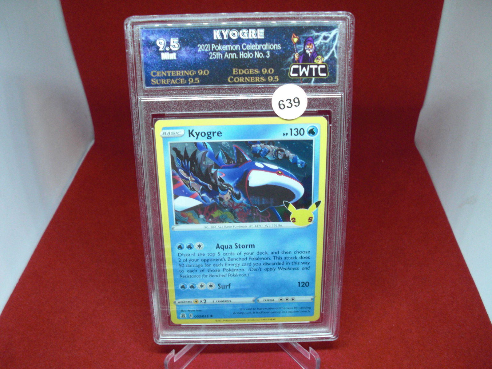 cwtc graded pokemon 2021 kyogre mint 9.5 (1 of 1)