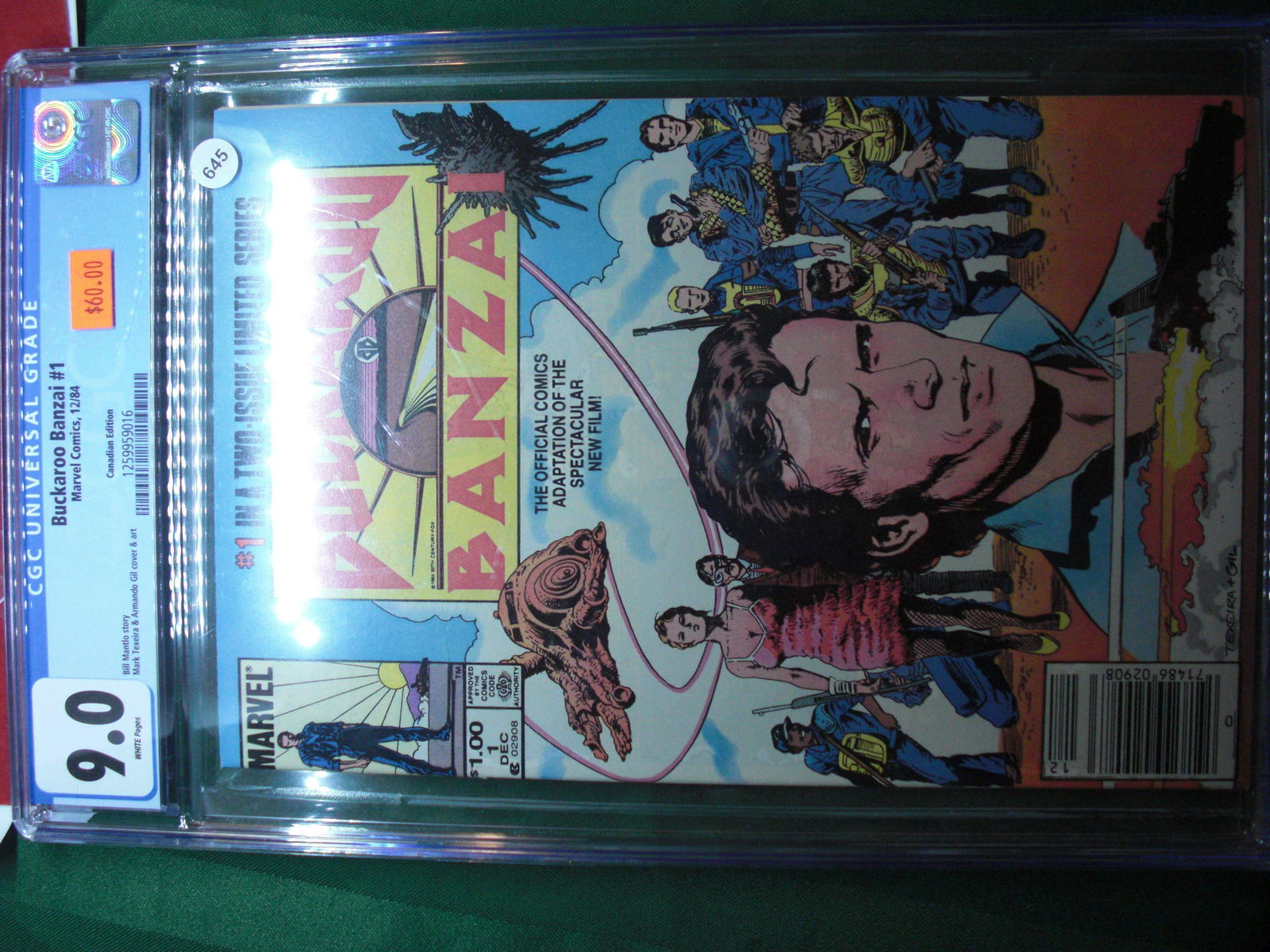 cgc graded buckaroo banzai #1 mint 9.0 comic book (1 of 1)